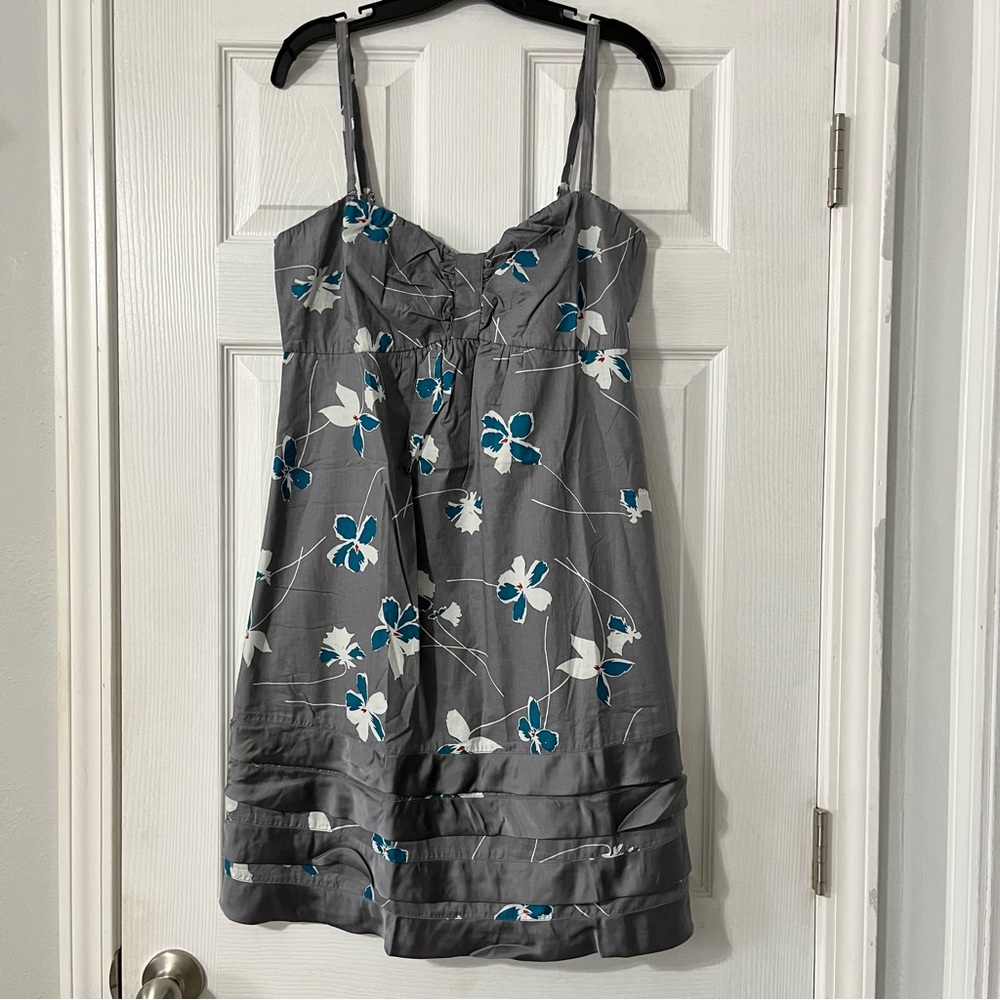 Gray Floral Sundress American Eagle